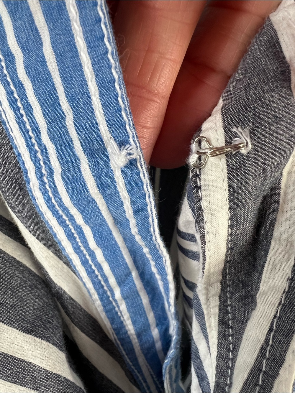 Pilcro Reworked Mixed Stripe Buttondown Shirt - Picture 7 of 12